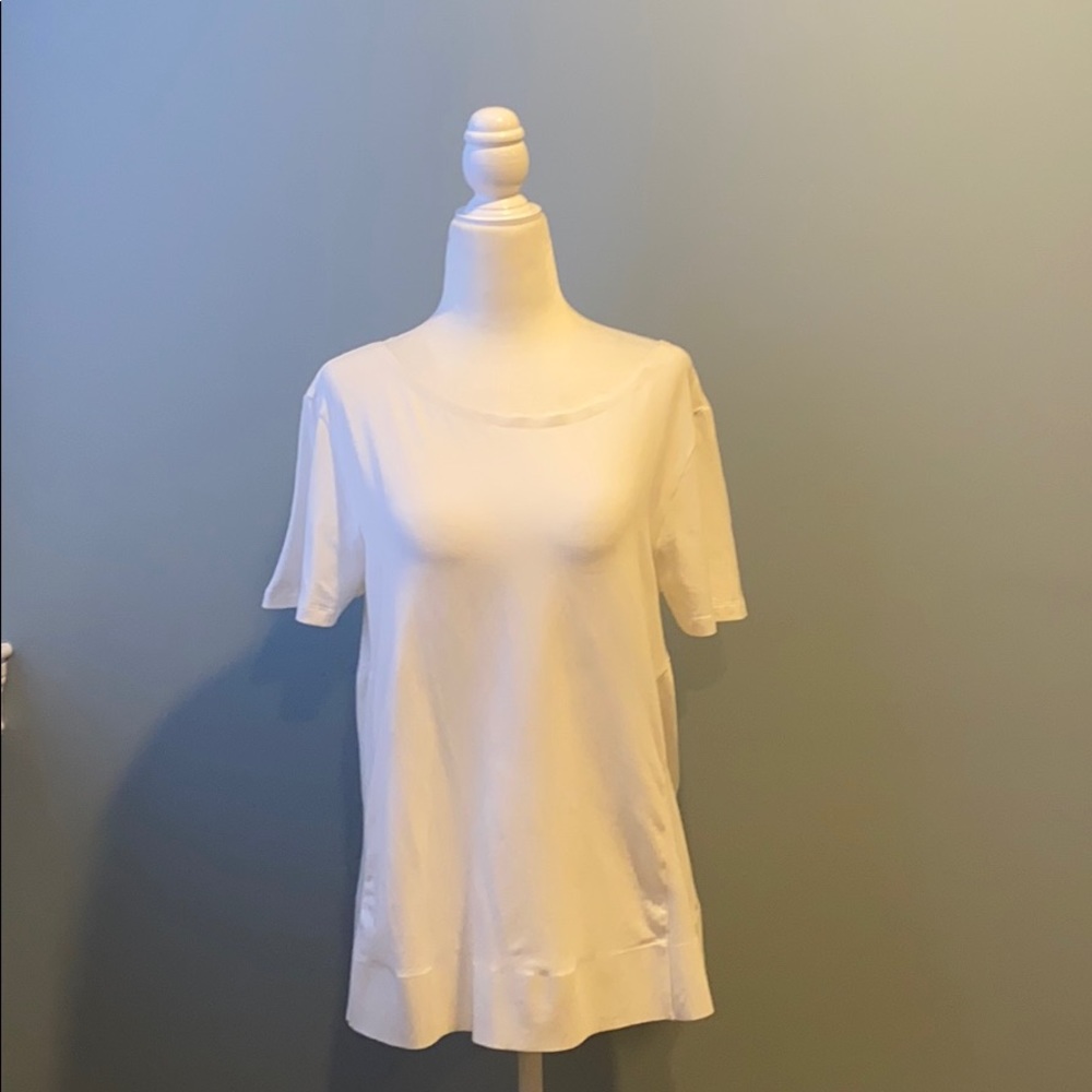 Anthropologie Deletta short sleeve tee shirt white
